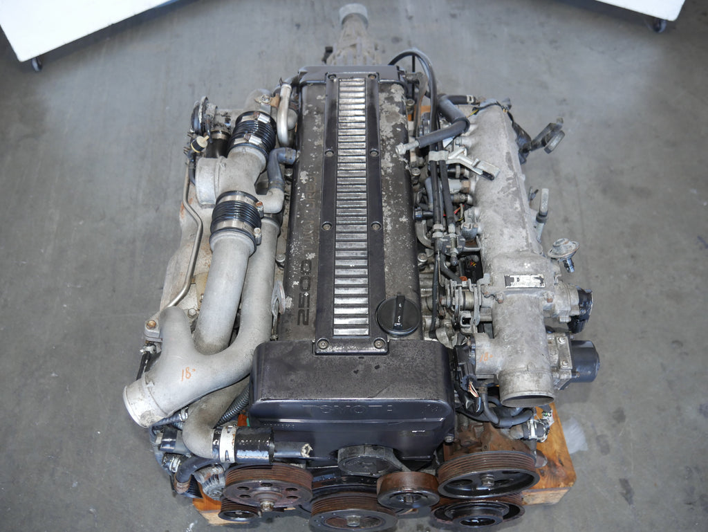 TOYOTA CHASER SOARER SUPRA ENGINE 1991 1992 1993 1994 1995 1996 2.5L INLINE 6 JDM 1JZGTE TWIN-TURBO MOTOR WITH AUTO TRANSMISSION ECU WIRING