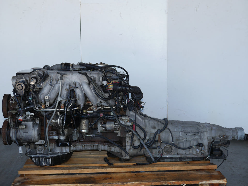 TOYOTA CHASER SOARER SUPRA ENGINE 1991 1992 1993 1994 1995 1996 2.5L INLINE 6 JDM 1JZGTE TWIN-TURBO MOTOR WITH AUTO TRANSMISSION ECU WIRING