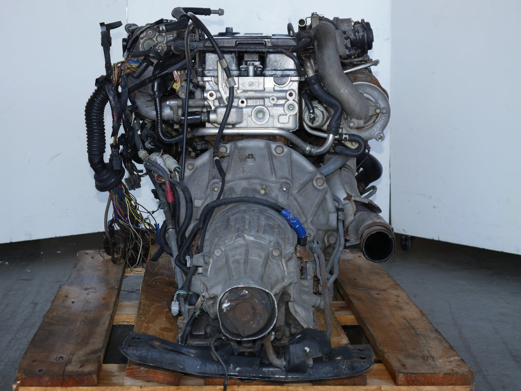 TOYOTA CHASER SOARER SUPRA ENGINE 1991 1992 1993 1994 1995 1996 2.5L INLINE 6 JDM 1JZGTE TWIN-TURBO MOTOR WITH AUTO TRANSMISSION ECU WIRING