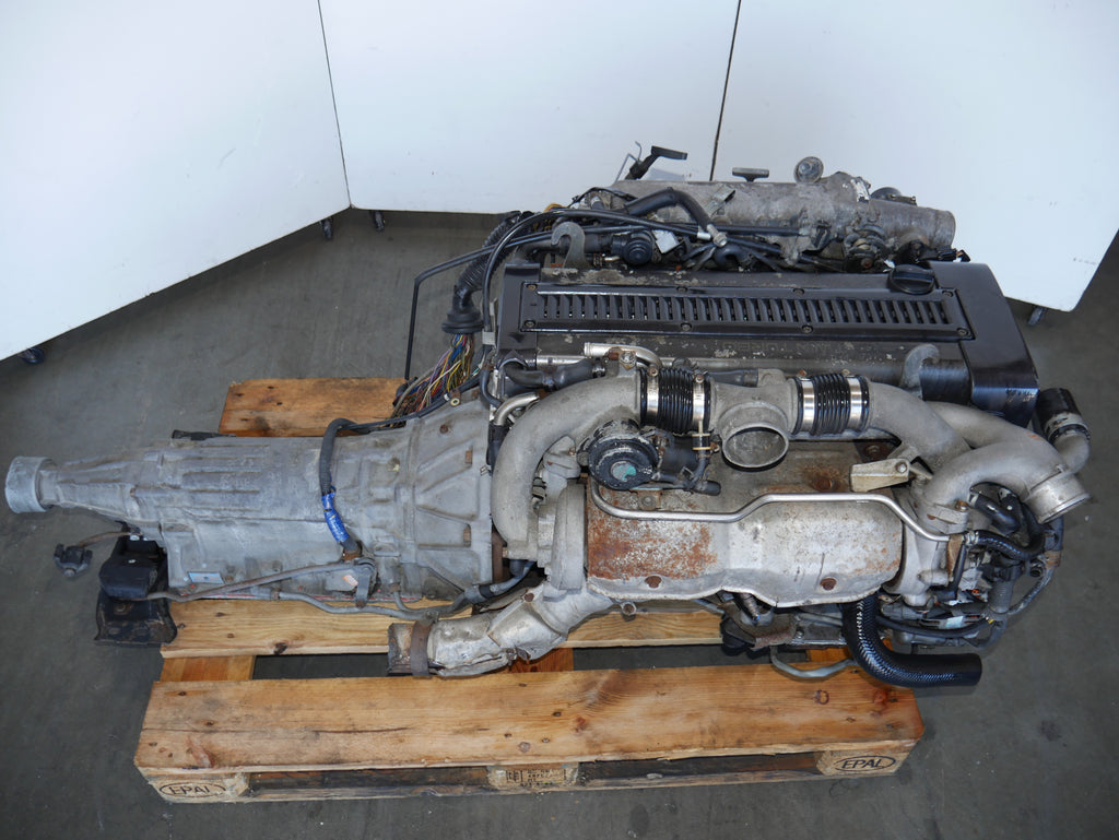 TOYOTA CHASER SOARER SUPRA ENGINE 1991 1992 1993 1994 1995 1996 2.5L INLINE 6 JDM 1JZGTE TWIN-TURBO MOTOR WITH AUTO TRANSMISSION ECU WIRING