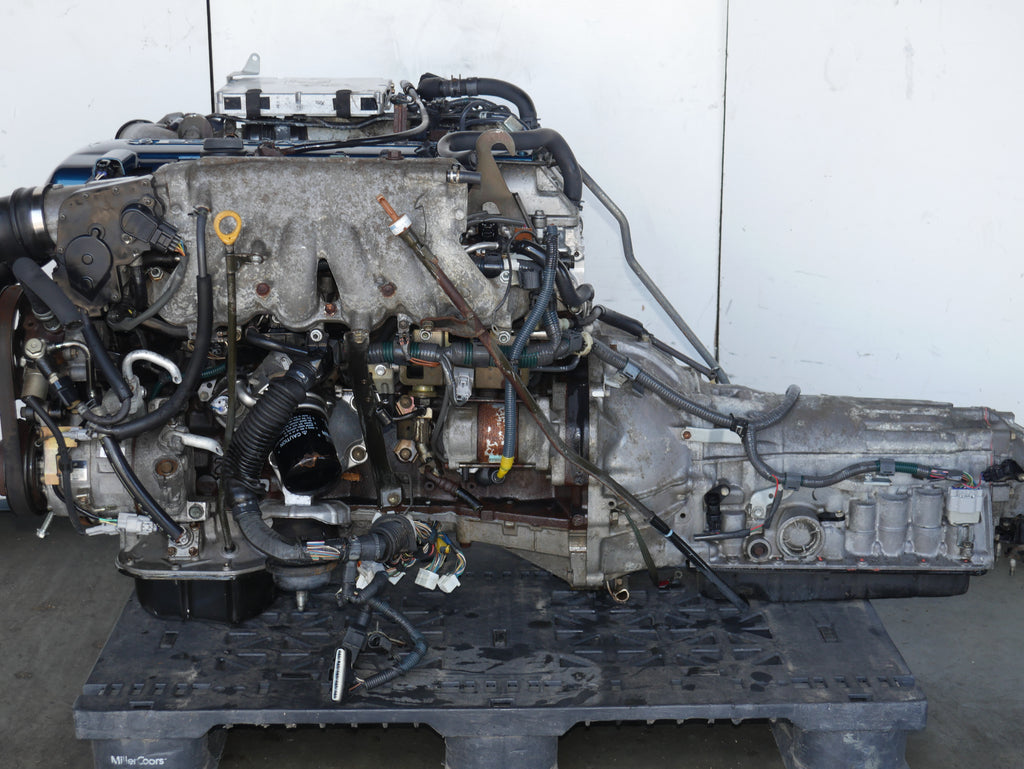 TOYOTA SUPRA ARISTO ENGINE 1997 1998 1999 2000 2002 6CYLINDERS 3.0L JDM 2JZGTE VVTI TWIN TURBO MOTOR WITH IMMOBILIZER ECU