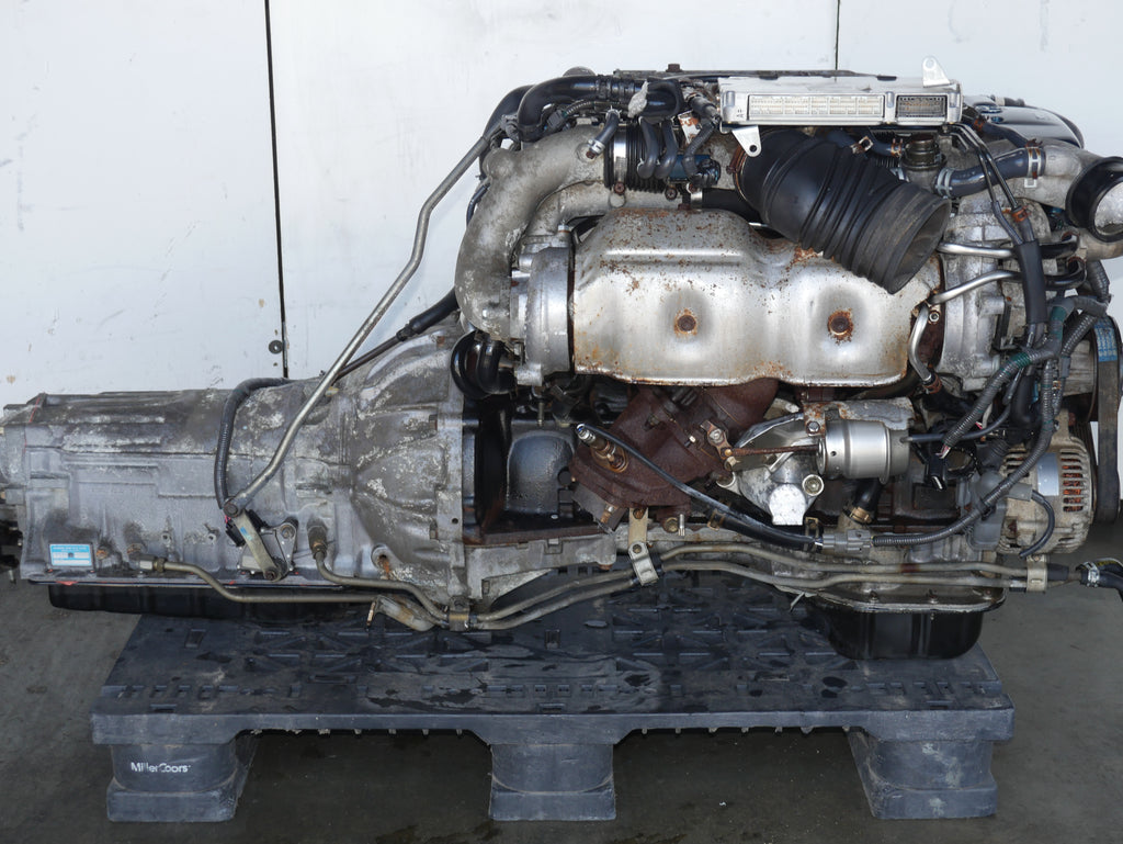 TOYOTA SUPRA ARISTO ENGINE 1997 1998 1999 2000 2002 6CYLINDERS 3.0L JDM 2JZGTE VVTI TWIN TURBO MOTOR WITH IMMOBILIZER ECU