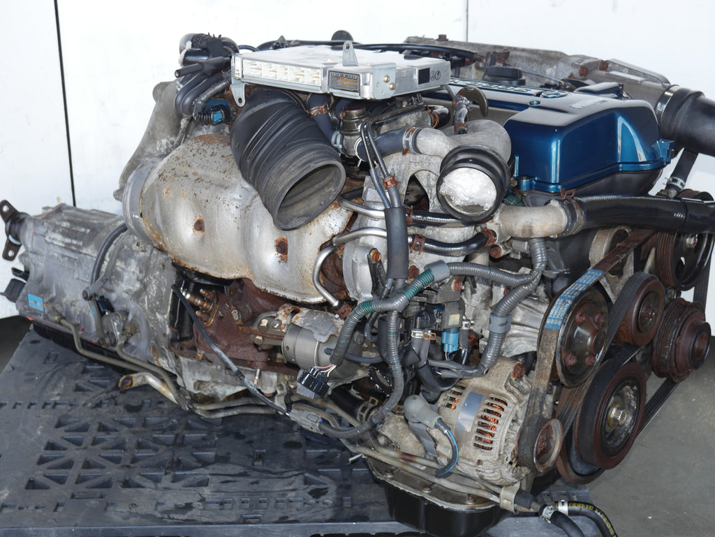 TOYOTA SUPRA ARISTO ENGINE 1997 1998 1999 2000 2002 6CYLINDERS 3.0L JDM 2JZGTE VVTI TWIN TURBO MOTOR WITH IMMOBILIZER ECU