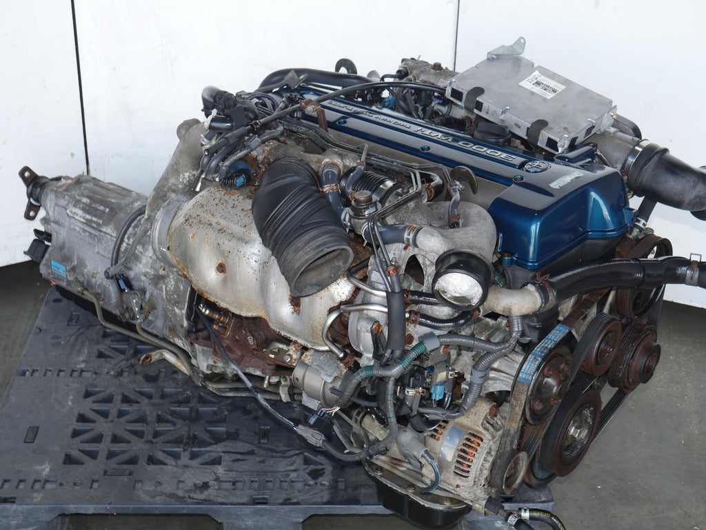 TOYOTA SUPRA ARISTO ENGINE 1997 1998 1999 2000 2002 6CYLINDERS 3.0L JDM 2JZGTE VVTI TWIN TURBO MOTOR WITH IMMOBILIZER ECU
