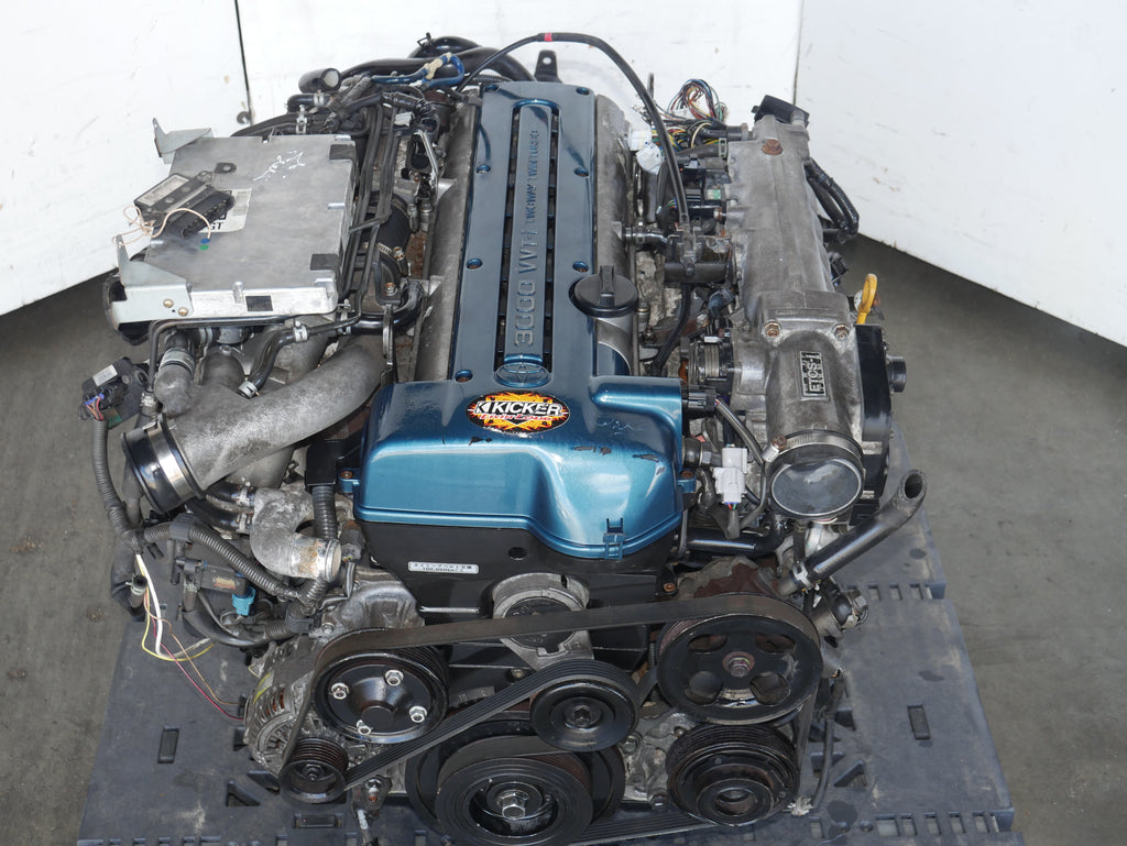 TOYOTA ARISTO SUPRA ENGINE 1997 1998 1999 2000 2001 2002 2003 2004 2005 6CYLINDERS 3.0L JDM 2JZGTE VVTI TWIN TURBO MOTOR WITH AUTO TRANSMISSION ECU