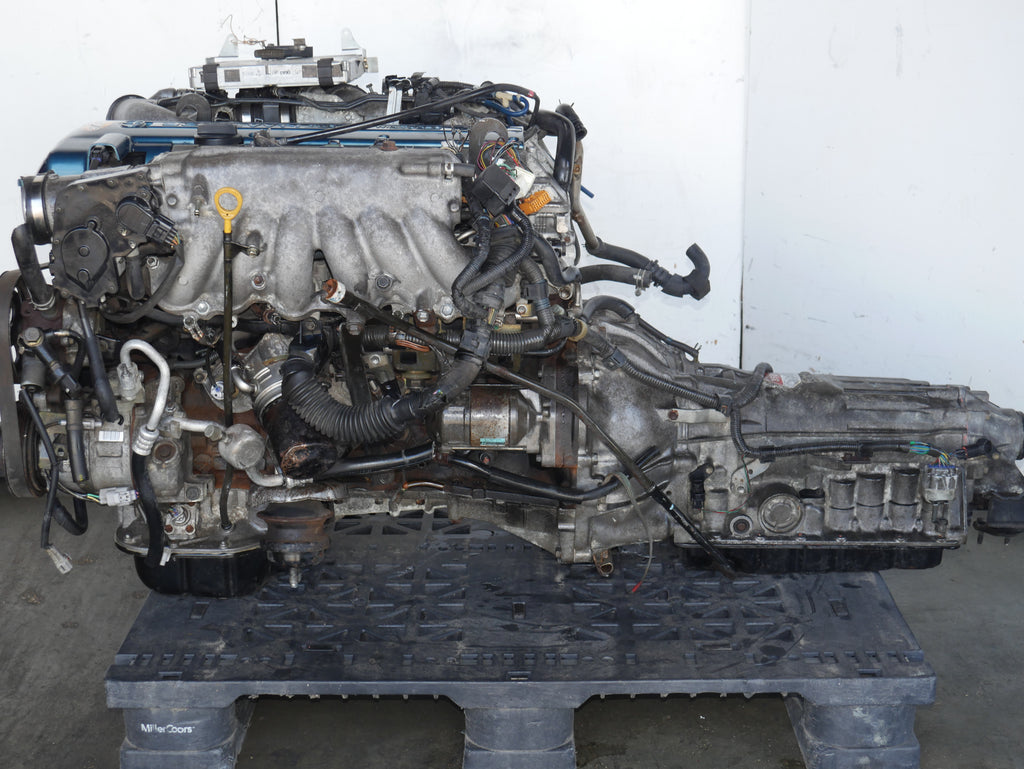 TOYOTA ARISTO SUPRA ENGINE 1997 1998 1999 2000 2001 2002 2003 2004 2005 6CYLINDERS 3.0L JDM 2JZGTE VVTI TWIN TURBO MOTOR WITH AUTO TRANSMISSION ECU