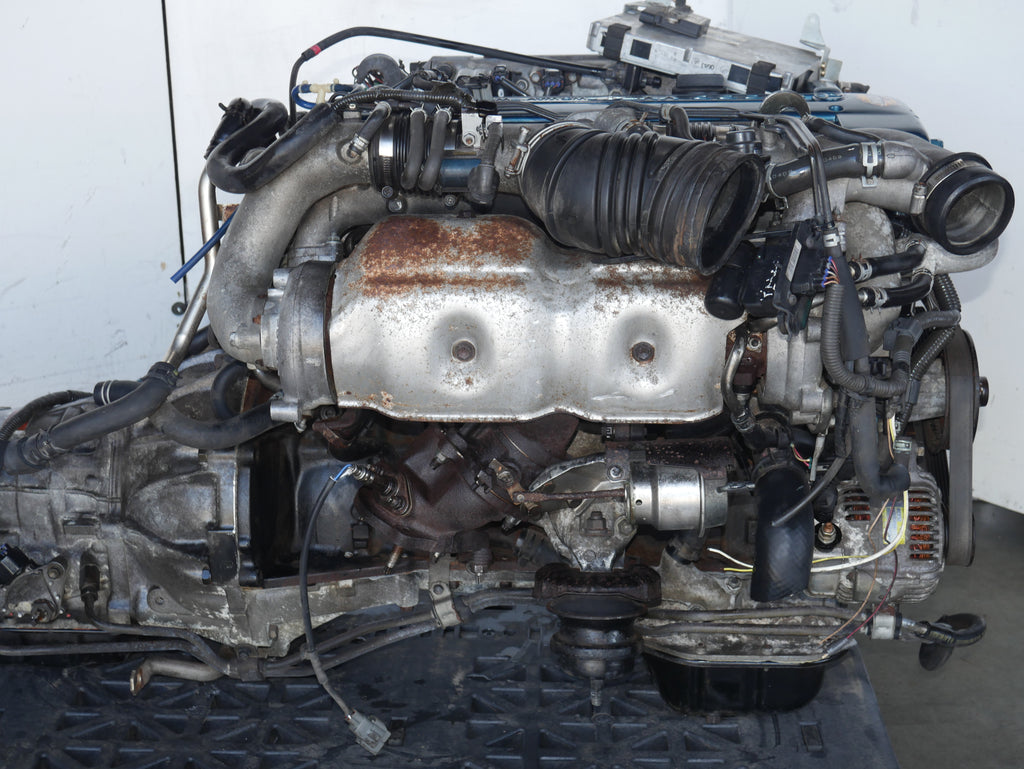 TOYOTA ARISTO SUPRA ENGINE 1997 1998 1999 2000 2001 2002 2003 2004 2005 6CYLINDERS 3.0L JDM 2JZGTE VVTI TWIN TURBO MOTOR WITH AUTO TRANSMISSION ECU