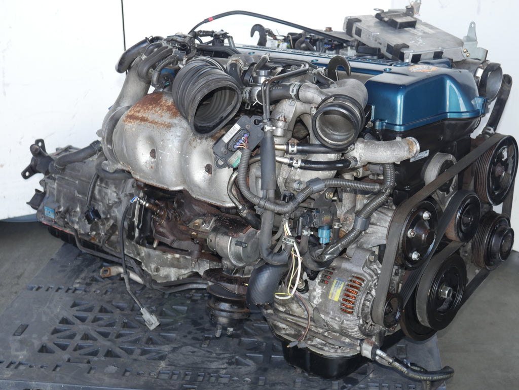 TOYOTA ARISTO SUPRA ENGINE 1997 1998 1999 2000 2001 2002 2003 2004 2005 6CYLINDERS 3.0L JDM 2JZGTE VVTI TWIN TURBO MOTOR WITH AUTO TRANSMISSION ECU