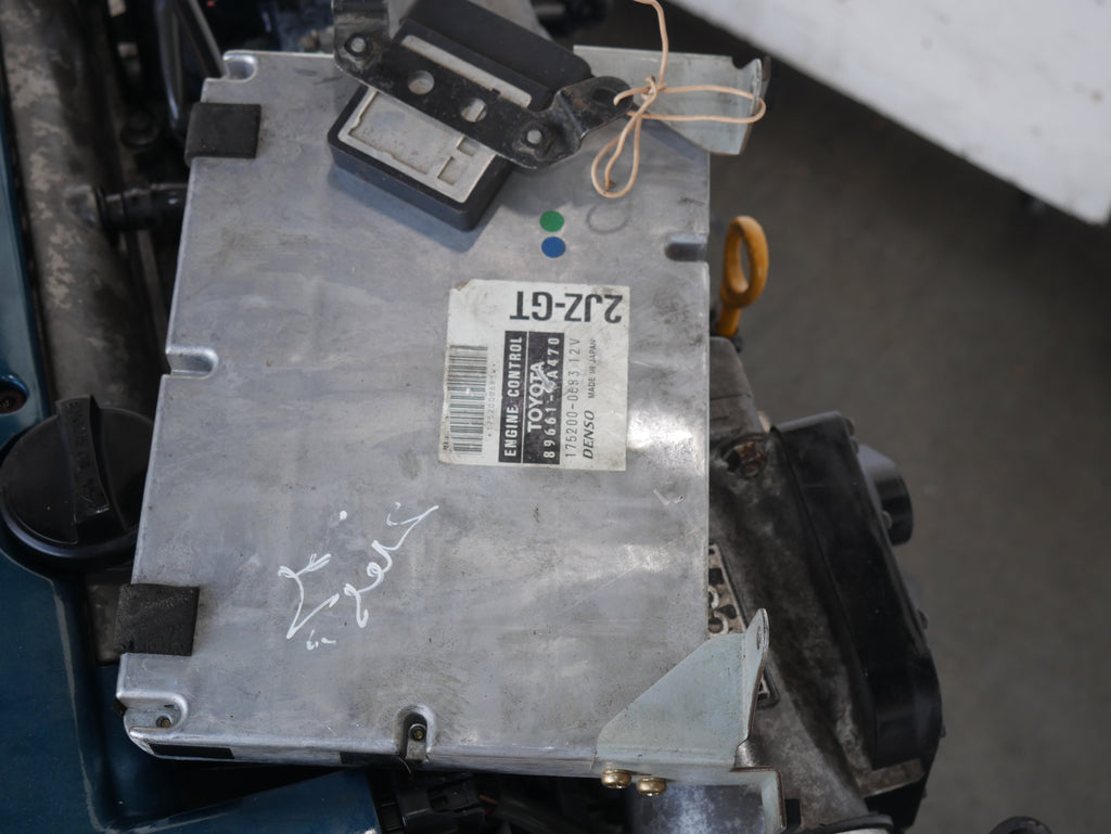 TOYOTA ARISTO SUPRA ENGINE 1997 1998 1999 2000 2001 2002 2003 2004 2005 6CYLINDERS 3.0L JDM 2JZGTE VVTI TWIN TURBO MOTOR WITH AUTO TRANSMISSION ECU