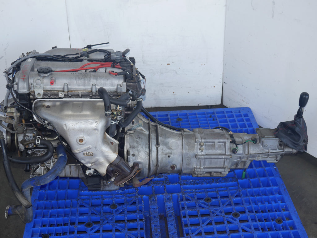 MAZDA MIATA ENGINE SWAP 1994 1995 1996 1997 4CYLINDERS 1.6L JDM B6 MOTOR WITH 5 SPEED MANUAL TRANSMISSION