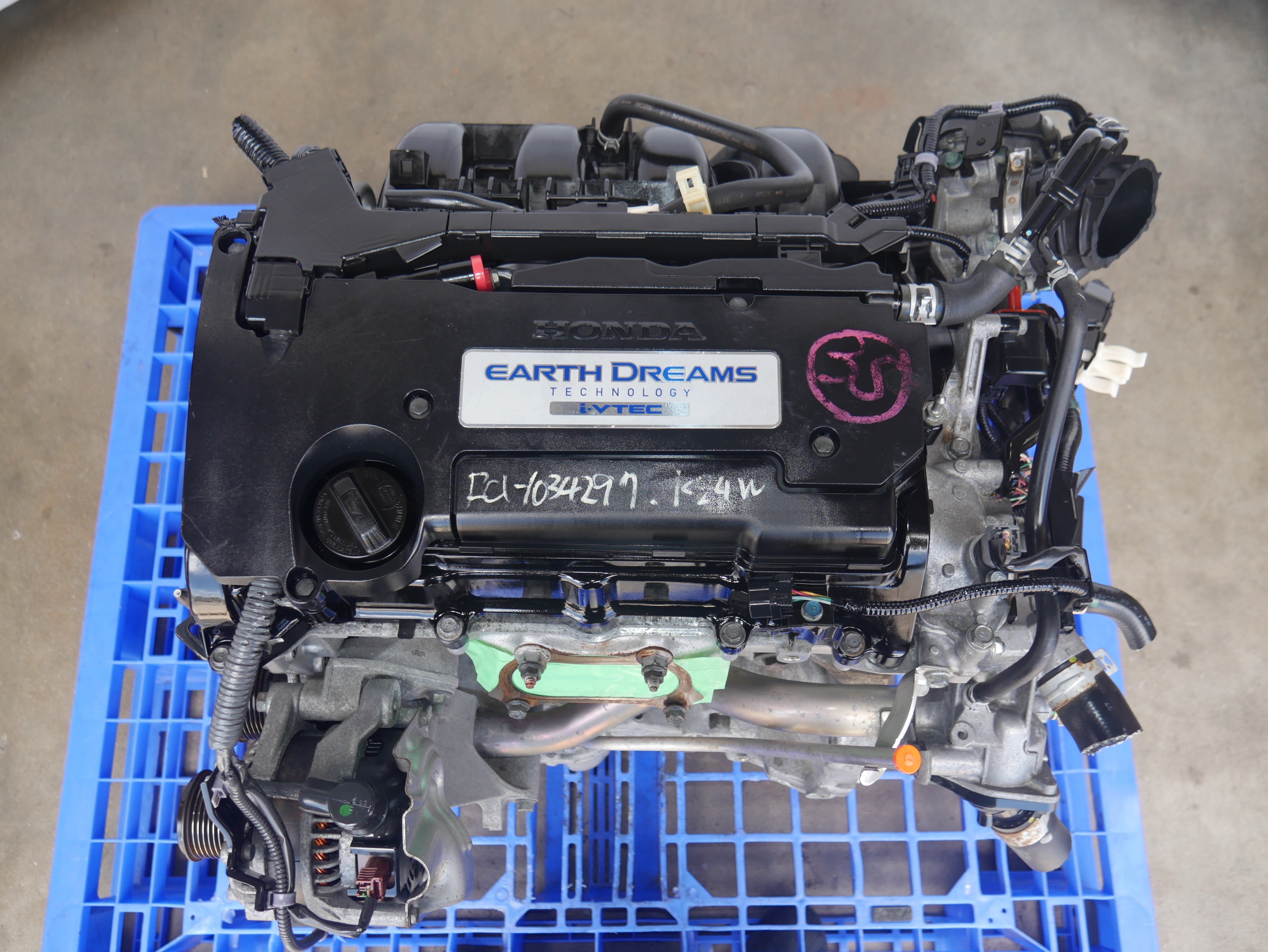 HONDA ACCORD ENGINE 2013 2014 2015 2016 2017 4CYLINDERS JDM 2.4L K24W K24W1 DOHC i-VTEC MOTOR EARTH DREAMS