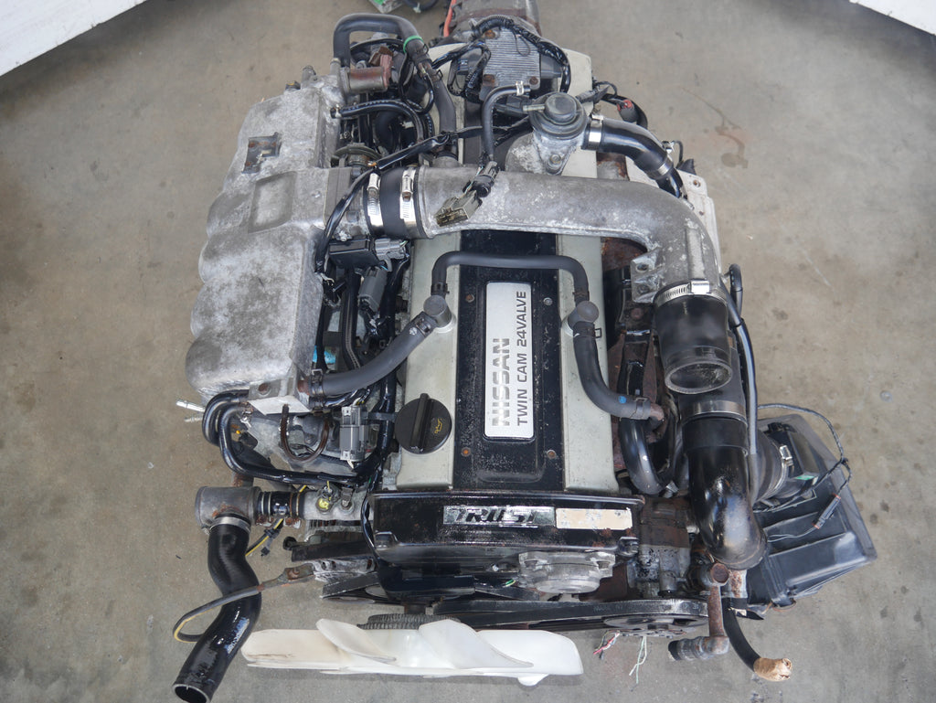JDM NISSAN SKYLINE R32 GTS-T ENGINE WITH 5SPEED MANUAL TRANSMISISON 6CYLINDERS 2.0L RB20DET MOTOR COMPLETE HARNESS ECU HCR32