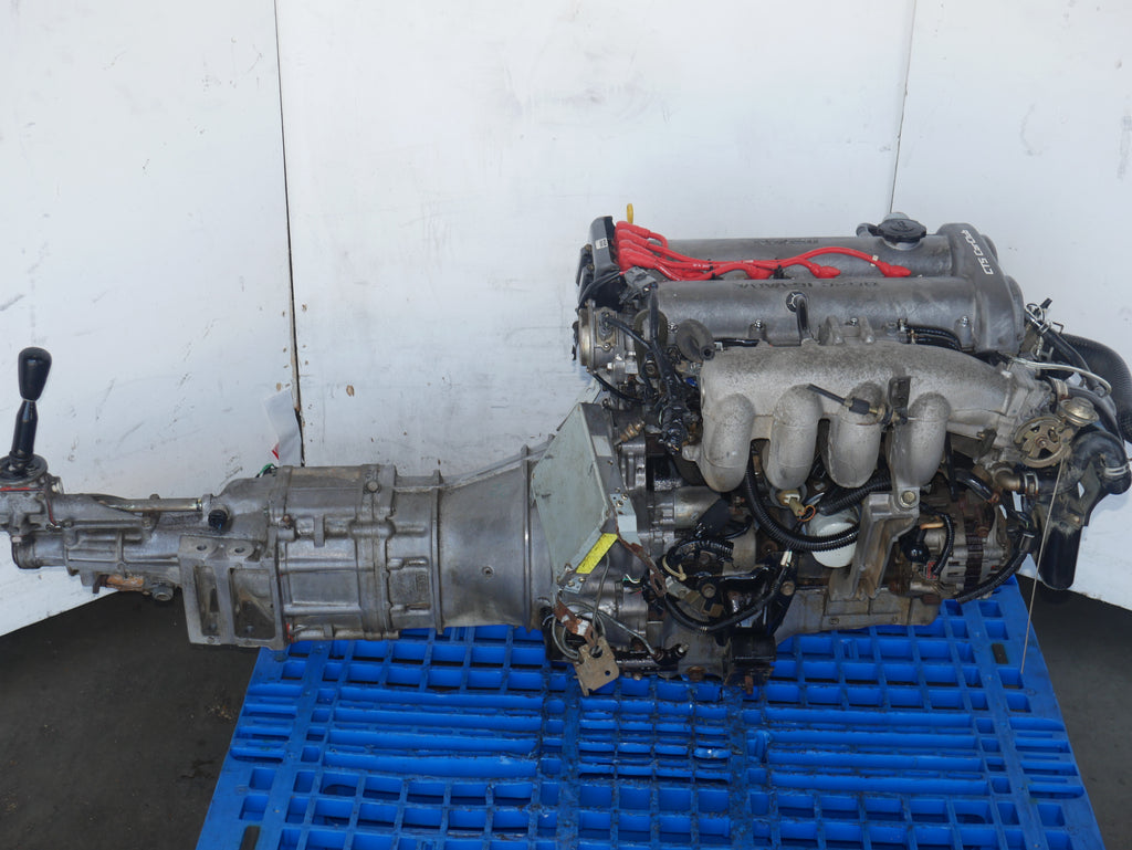 MAZDA MIATA ENGINE 1990 1991 1992 1993 4CYLINDERS 1.6L JDM B6 DOHC MOTOR WITH 5SPEED MANUAL TRANSMISSION ECU