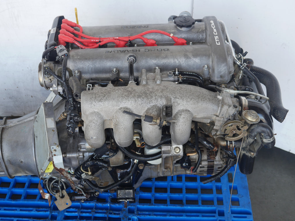 MAZDA MIATA ENGINE 1990 1991 1992 1993 4CYLINDERS 1.6L JDM B6 DOHC MOTOR WITH 5SPEED MANUAL TRANSMISSION ECU